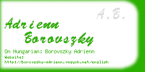 adrienn borovszky business card